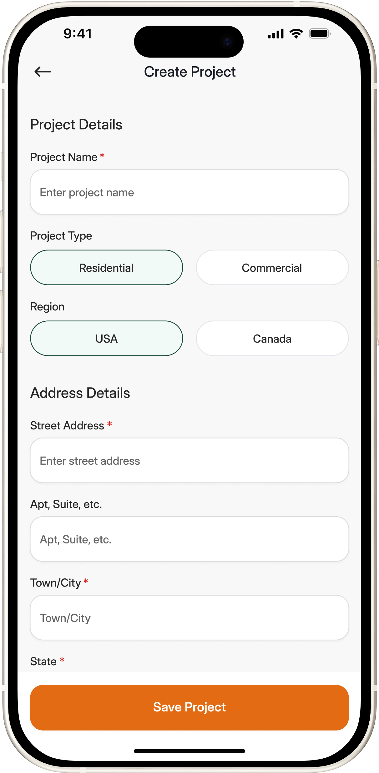 Mobile App Interface